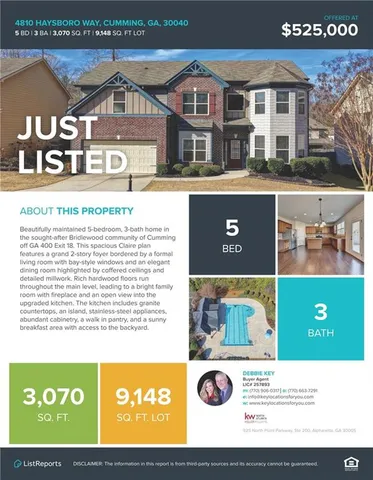 $2,500 | 4810 Haysboro Way, Cumming, GA 30040