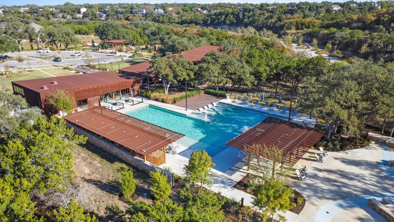 1132 Spring Gulch Lane Georgetown, TX 78628 - Photo 33 of 36 an aerial view of a house with a yard