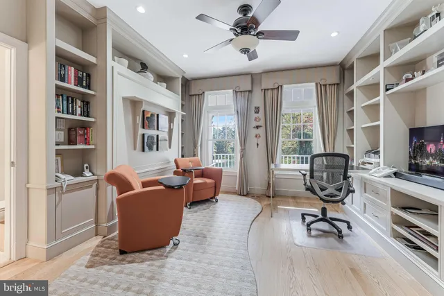 a kitchen with stainless steel appliances a refrigerator and wooden cabinets