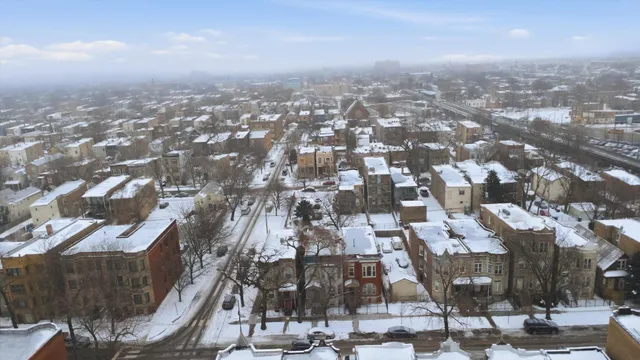 an aerial view of a city