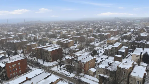 an aerial view of multiple house