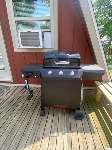 a view of outdoor space deck and backyard