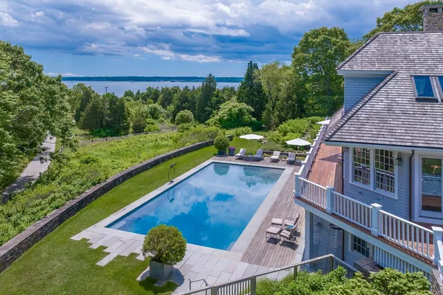 a view of a backyard with plants