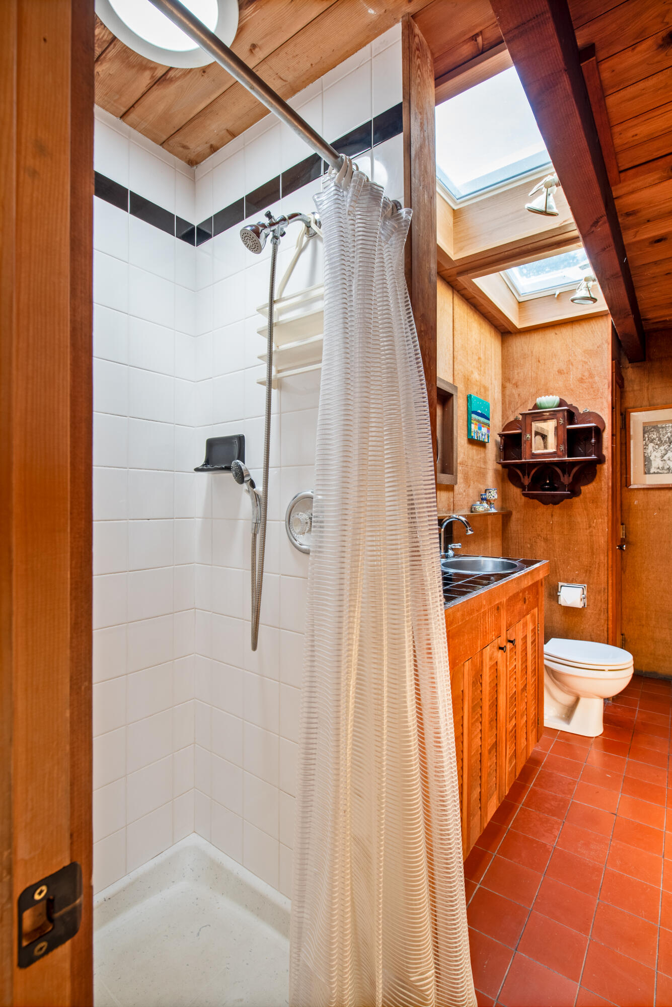1162 Browns Neck Road Wellfleet, MA 02667 - Photo 22 of 30 a bathroom with a shower and a toilet