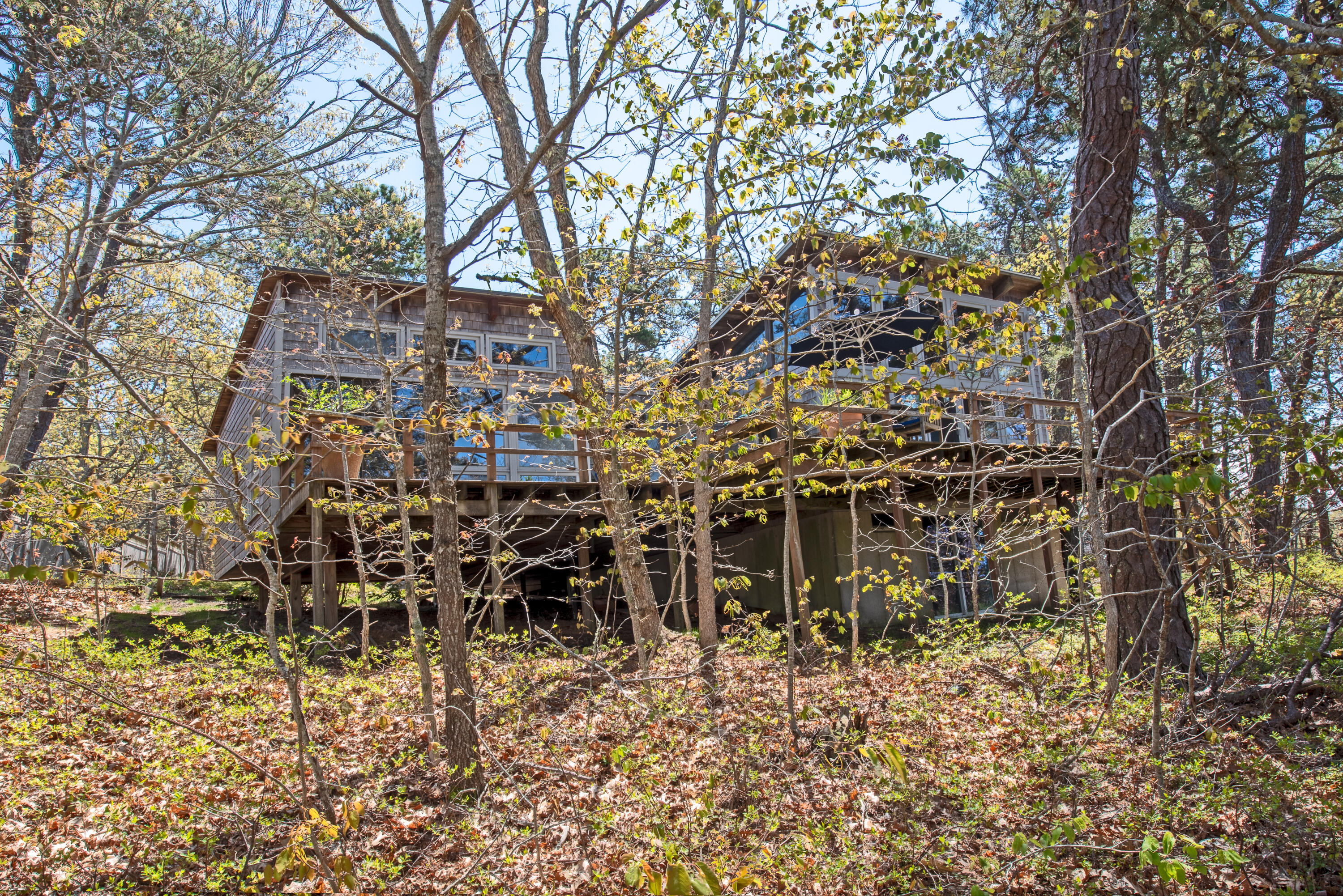 1162 Browns Neck Road Wellfleet, MA 02667 - Photo 5 of 30 a backyard of a building with table and chairs