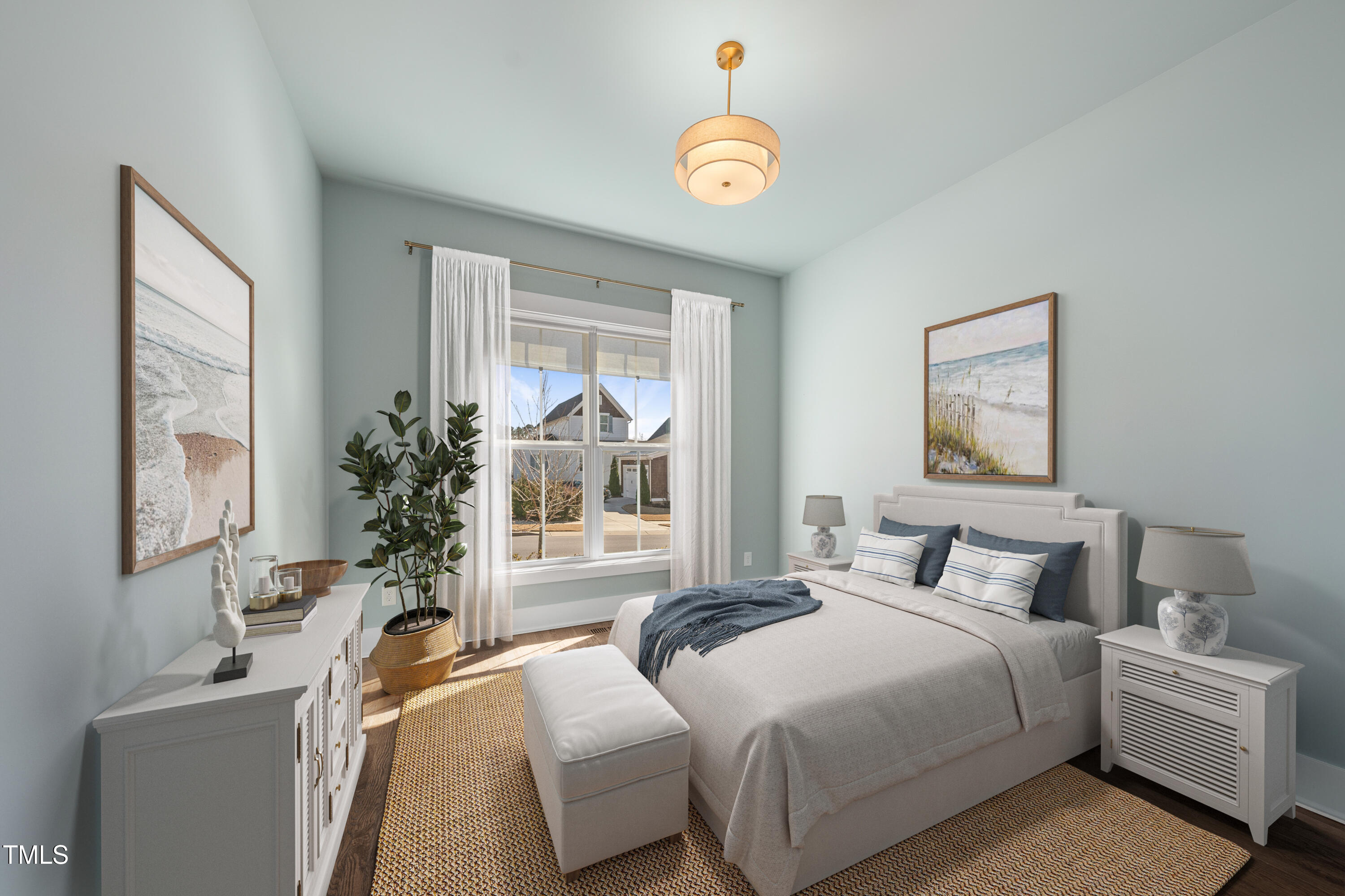 729 Daniel Rdg Road Wendell, NC 27591 - Photo 16 of 57 a bedroom with two beds and a large window