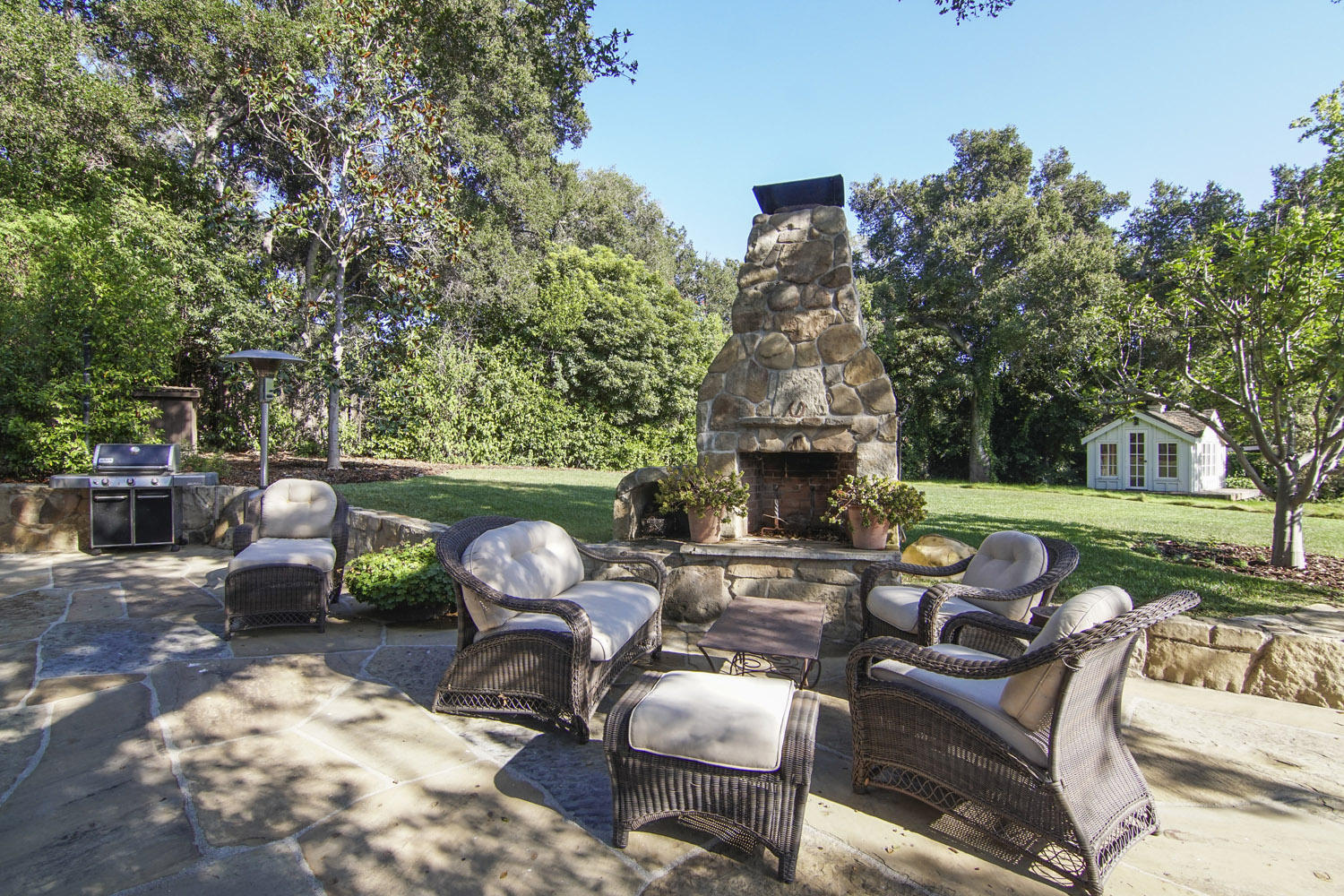 Back Patio with Play house view
