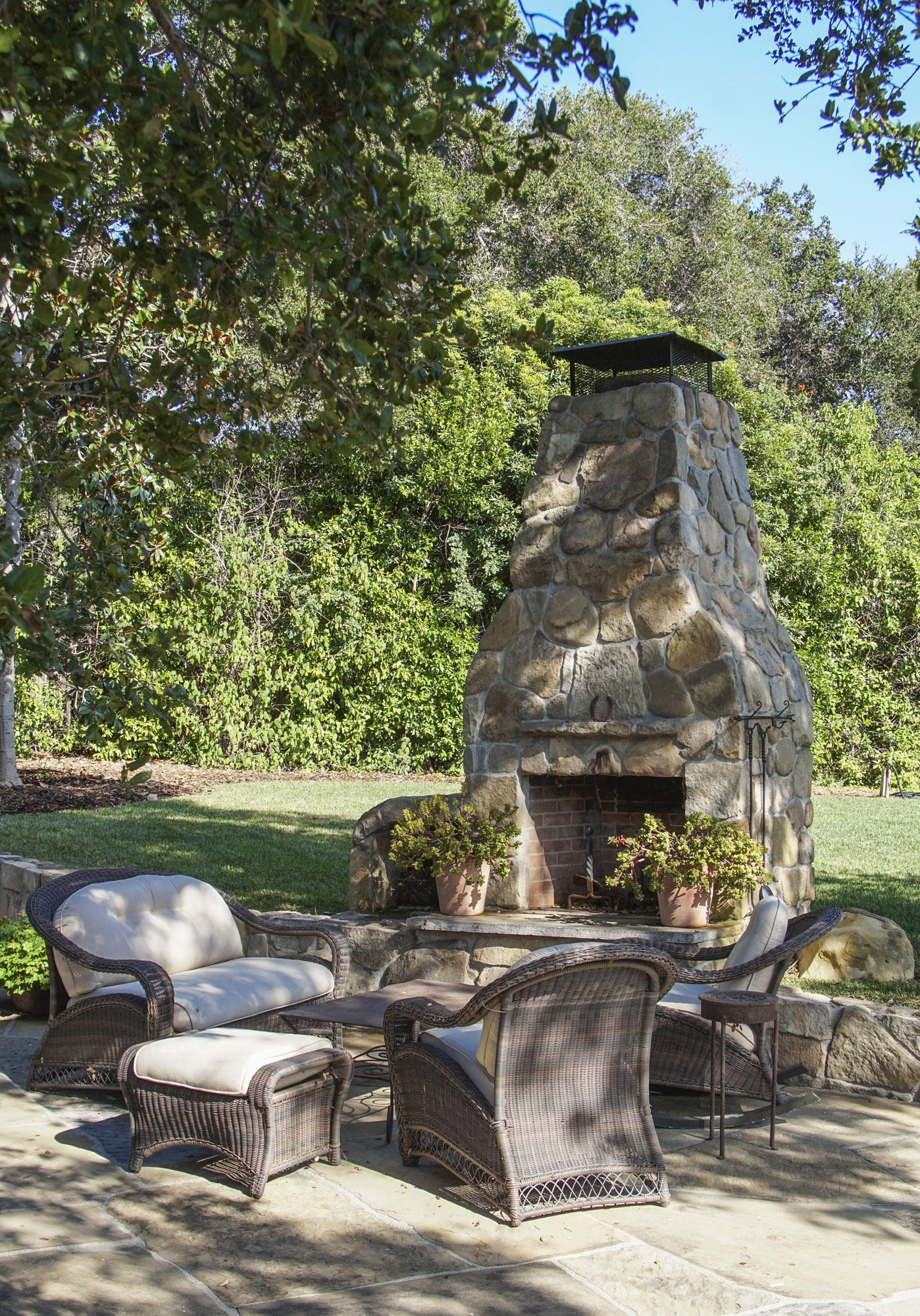 1601 Moore Road Santa Barbara, CA 93108 - Photo 8 of 23 Back Fireplace