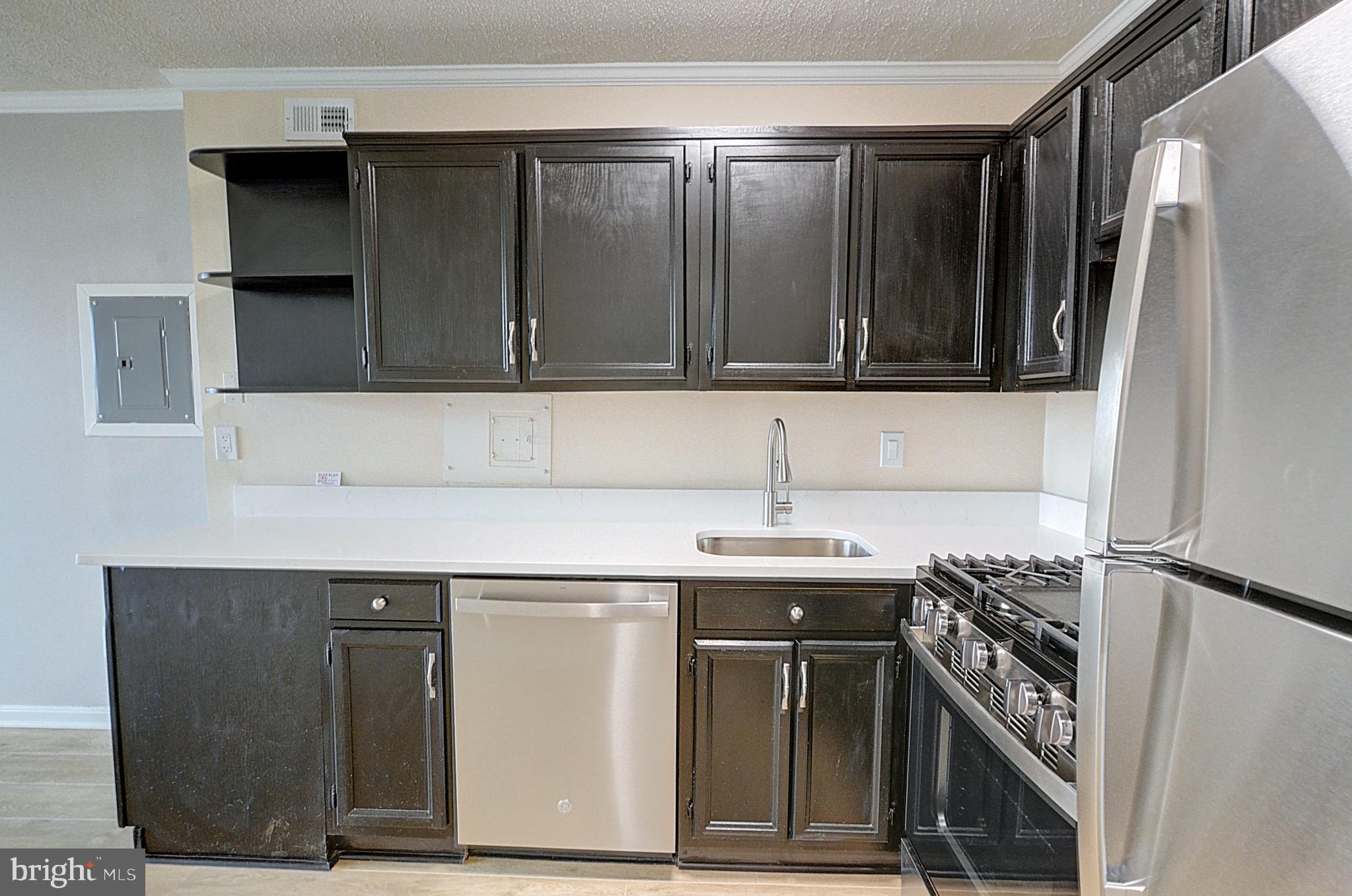 5225 Pooks Hill Road, Unit 1005S Bethesda, MD 20814 - Photo 8 of 32 a kitchen with a sink and a refrigerator