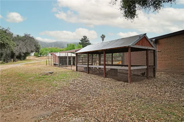 a living room with a large window