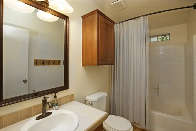 a view of a lake with a mountain