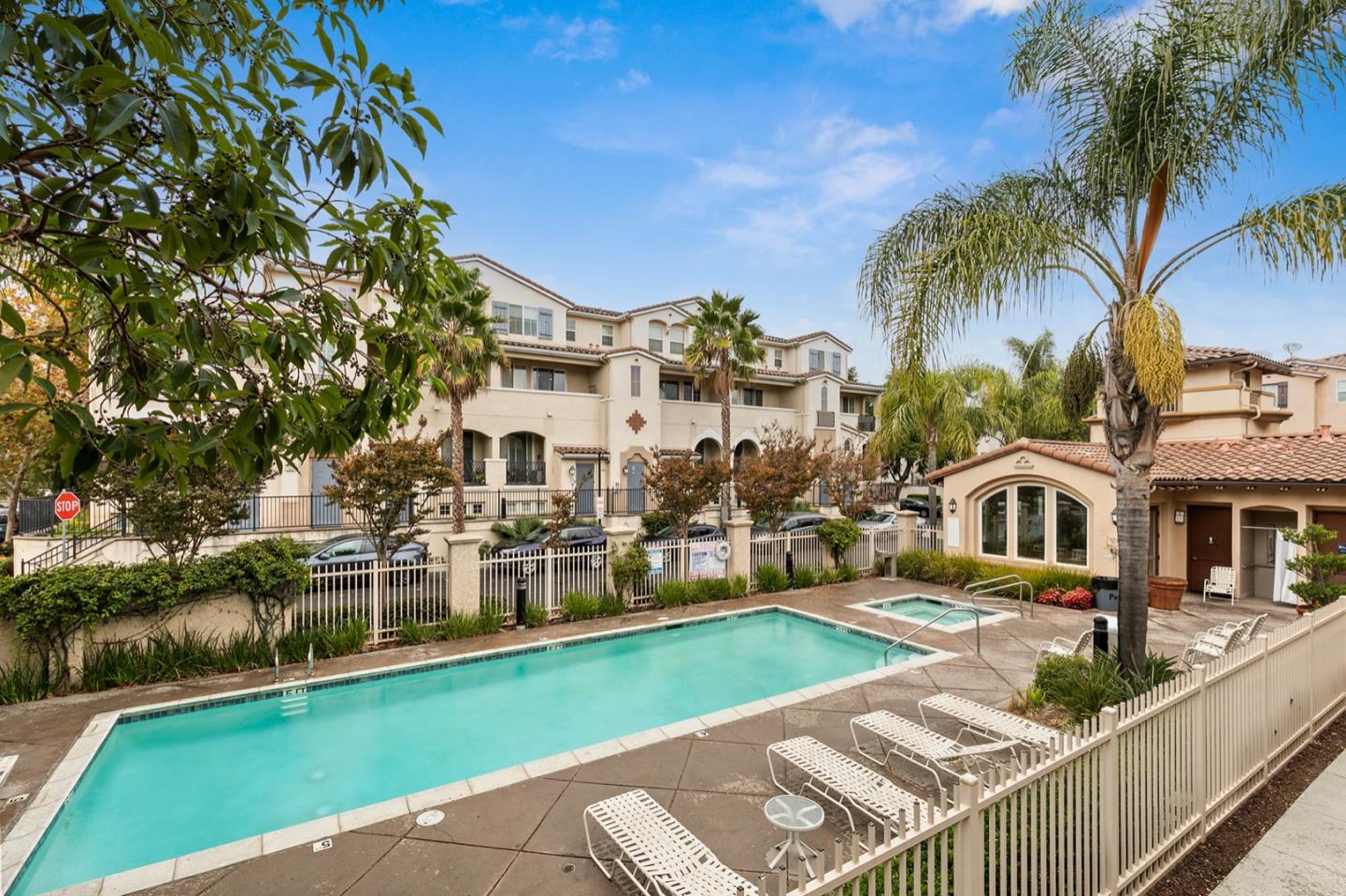 66 Parc Pl Drive Milpitas, CA 95035 - Photo 31 of 34 a front view of a house with garden and sitting area