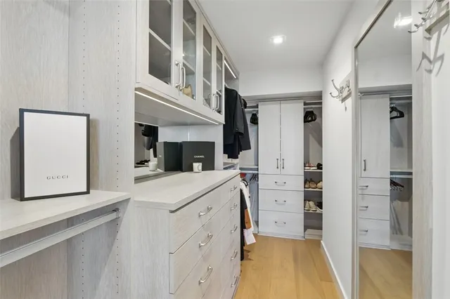 walk in closet with window