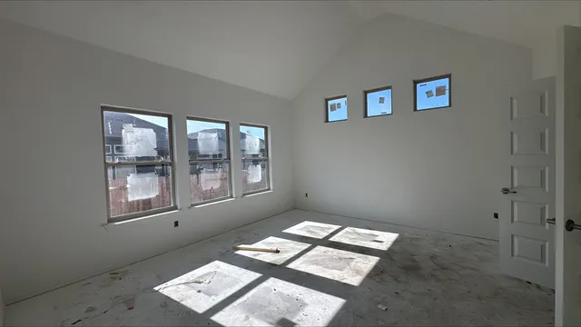 a view of a refrigerator in a kitchen