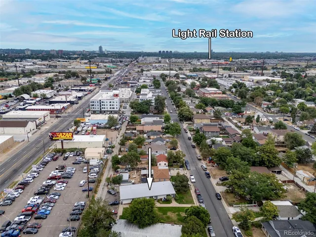 an aerial view of a city