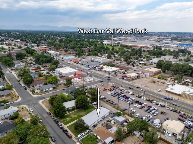 an aerial view of a city