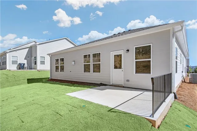 a view of a garden with a bench