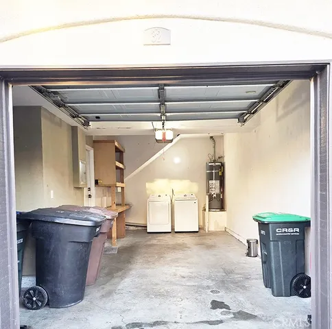 a view of a living room and bathroom
