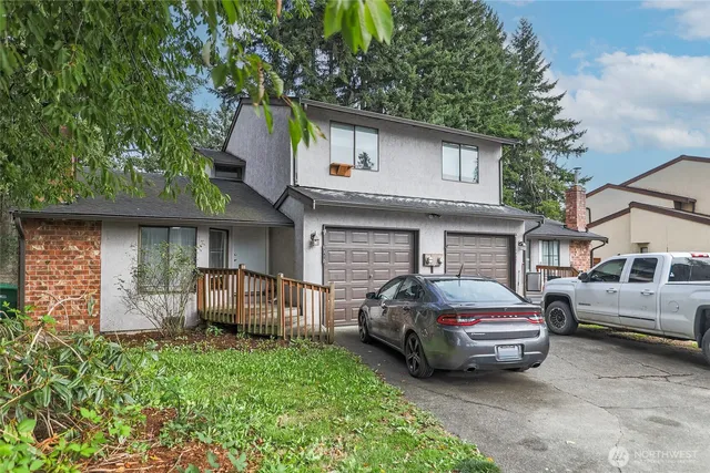 a car parked in front of a house