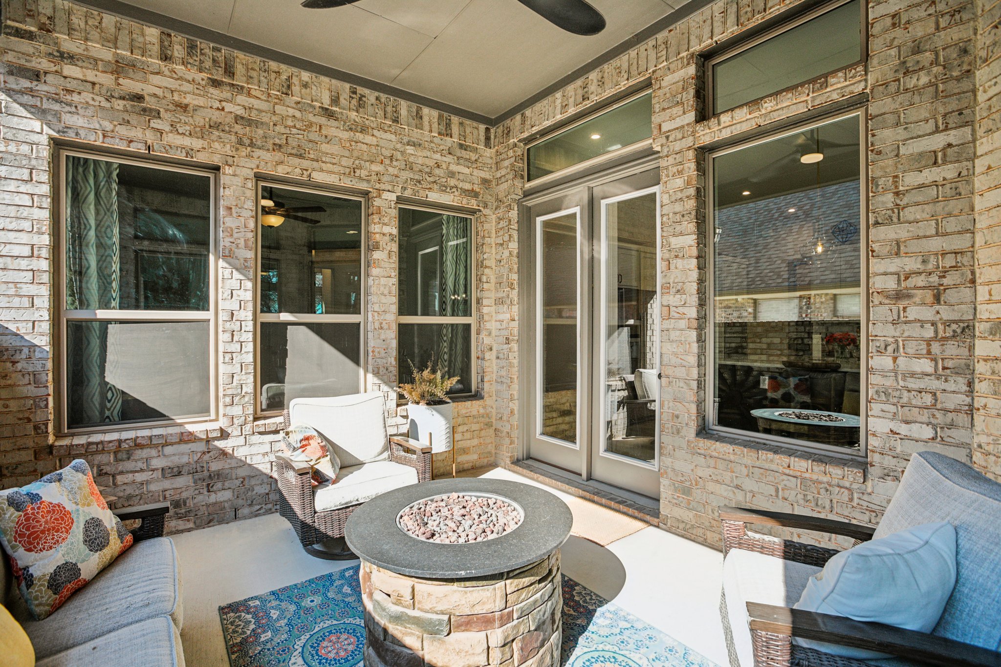 133 Lake Spring Circle Georgetown, TX 78633 - Photo 22 of 31 a living room with furniture and a fireplace