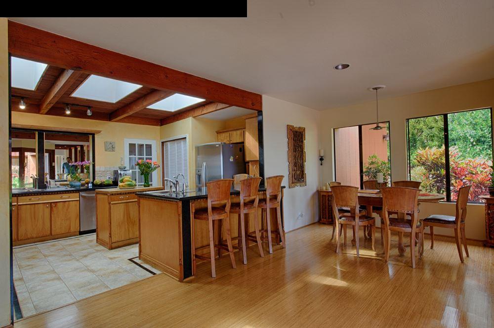 107 West Kuiaha Road Haiku, HI 96708 - Photo 5 of 20 a dining hall with stainless steel appliances granite countertop a stove and a dining table chair