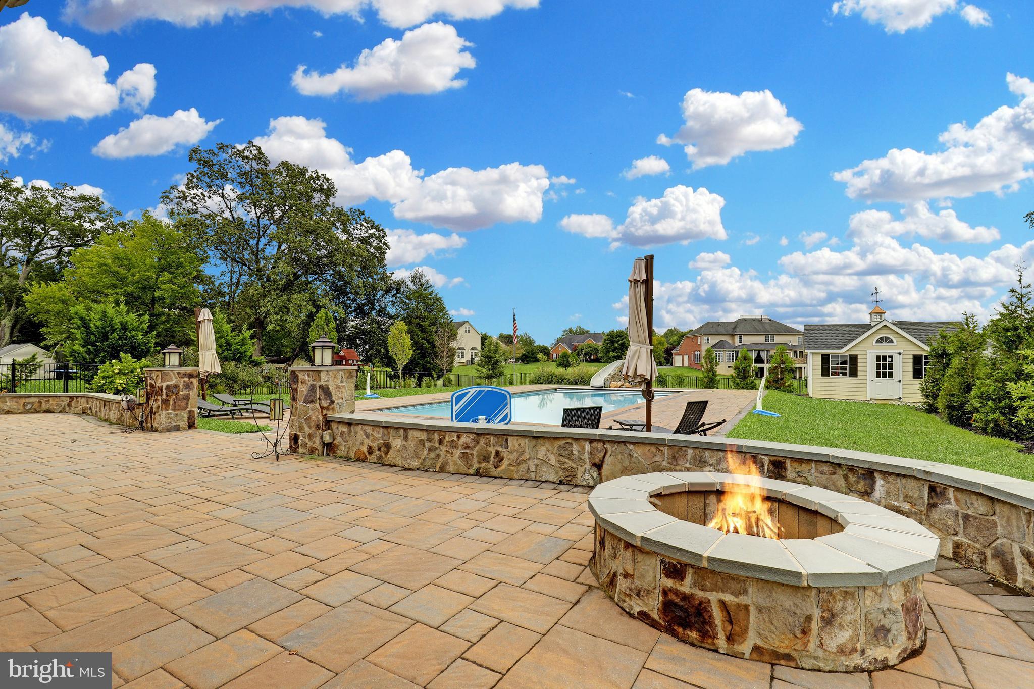 4645 Spring Run Road Warrenton, VA 20187 - Photo 50 of 61 New Stone Fire-pit & Stone Wall