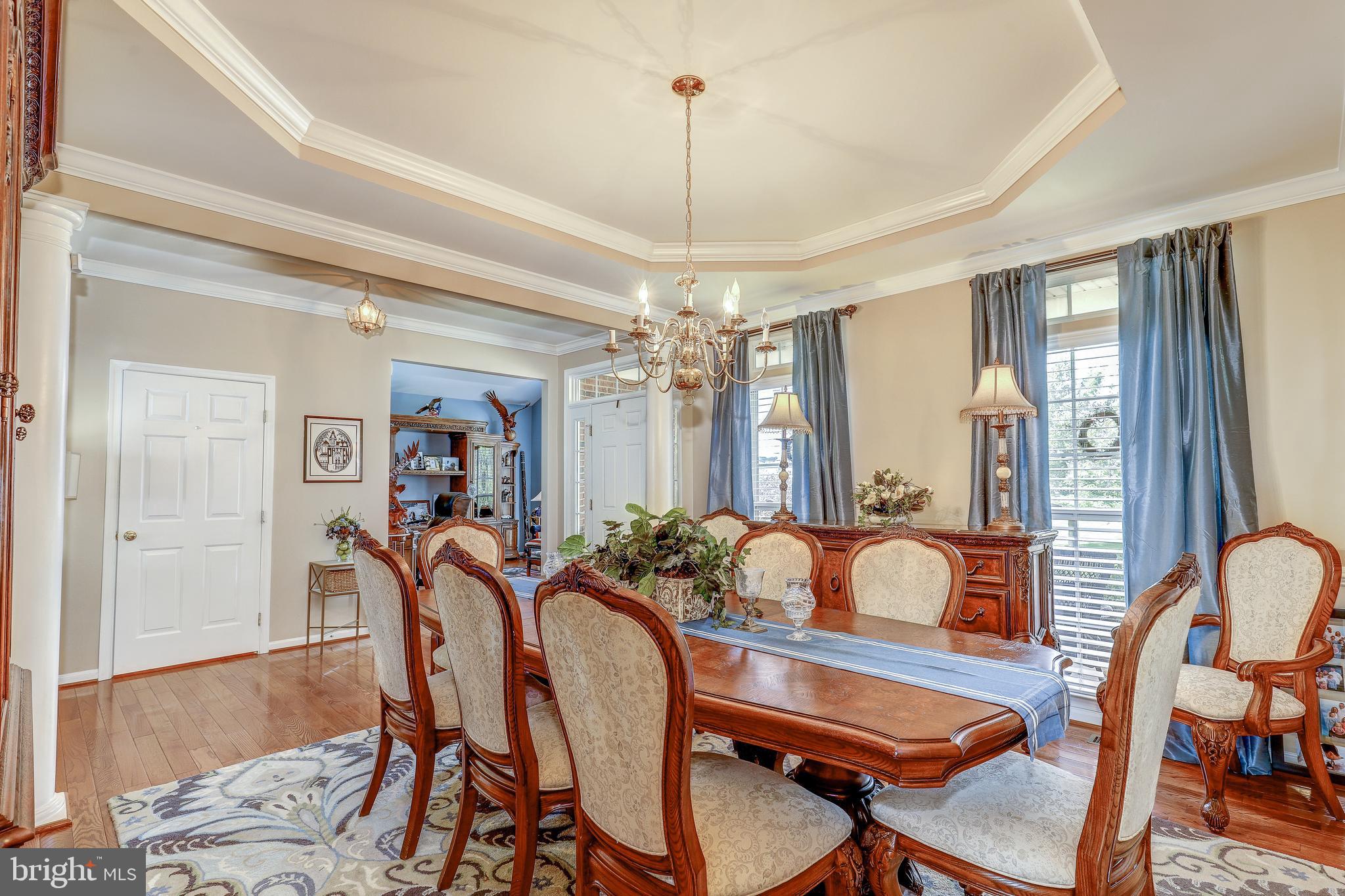 4645 Spring Run Road Warrenton, VA 20187 - Photo 8 of 61 Formal Dining room w/Tray ceilings and moldings