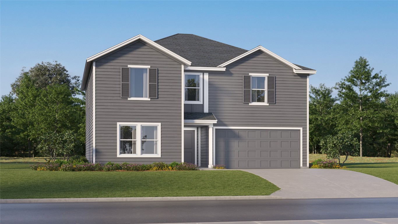 431 Silvercloud Drive Lockhart, TX 78644 - Photo 3 of 39 a view of a yard in front of a brick house with large windows