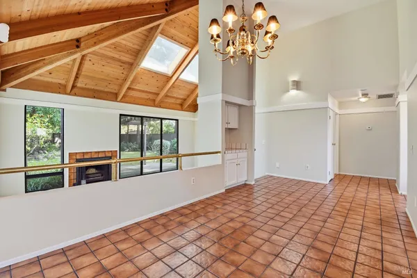 a very nice looking room with a large window