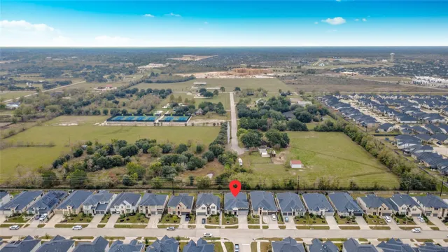 an aerial view of multiple house