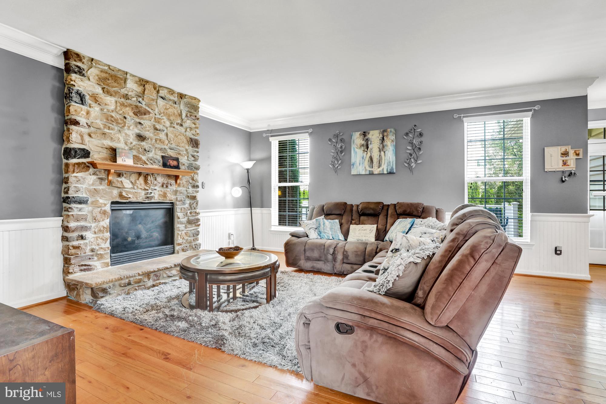 236 Barnhill Road Perkasie, PA 18944 - Photo 7 of 28 Family room with Stone Fireplace