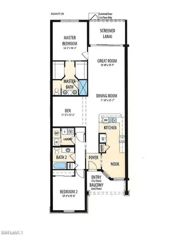 a front view of house with yard and swimming pool