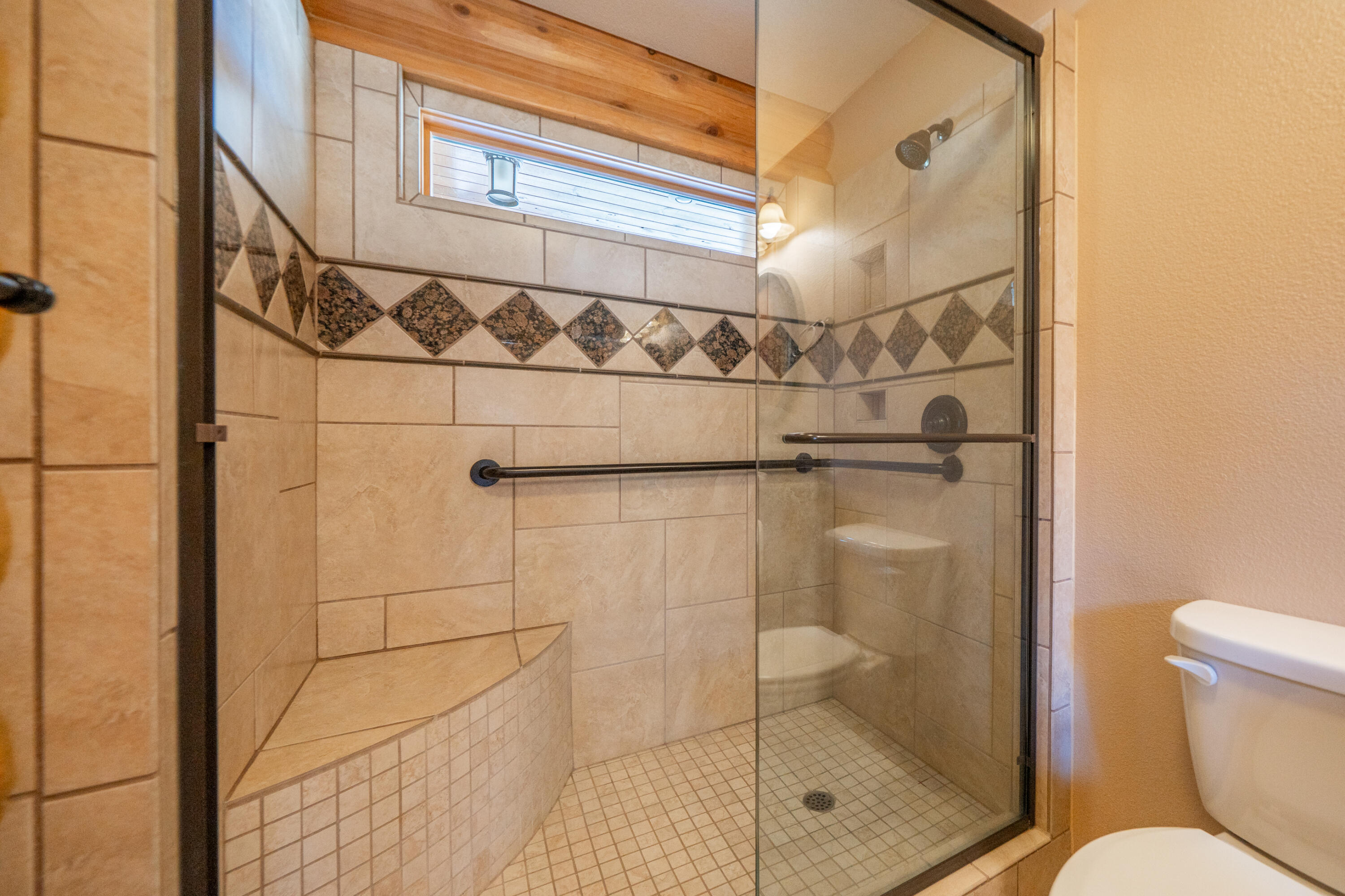 11875 Oak Run Road Oak Run, CA 96069 - Photo 29 of 127 a bathroom with a shower and a toilet
