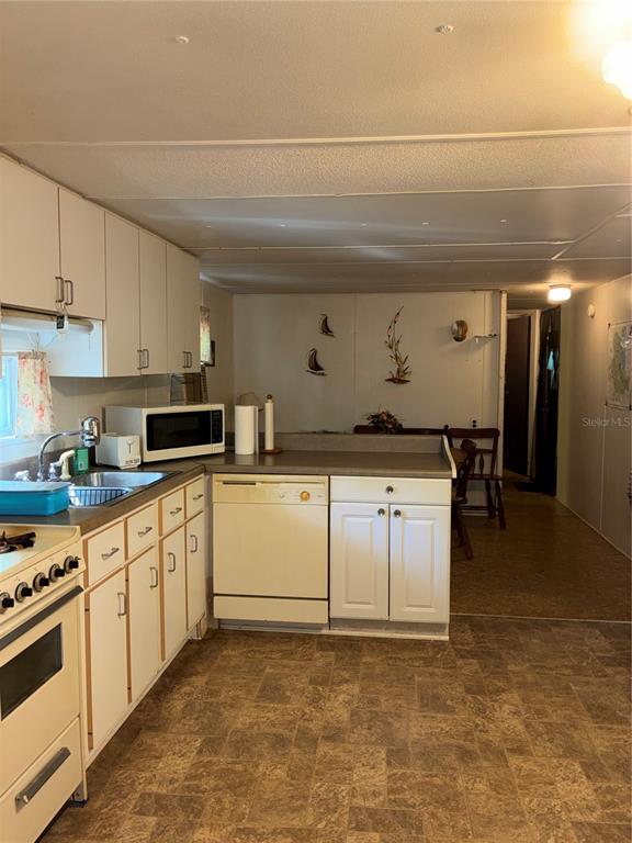 24533 Pink Panther Road Paisley, FL 32767 - Photo 11 of 29 a kitchen with granite countertop a sink a stove and cabinets