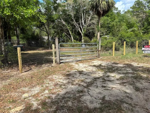a view of backyard with green space