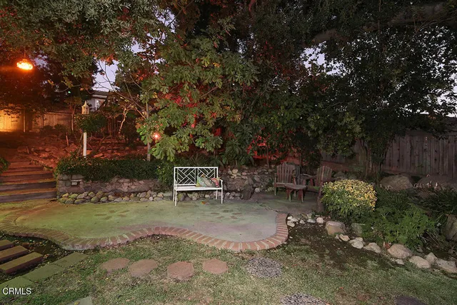 a living room with furniture or couch and a potted plant