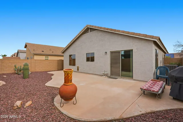 a backyard of a house