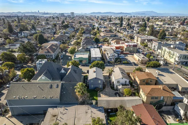 an aerial view of a city