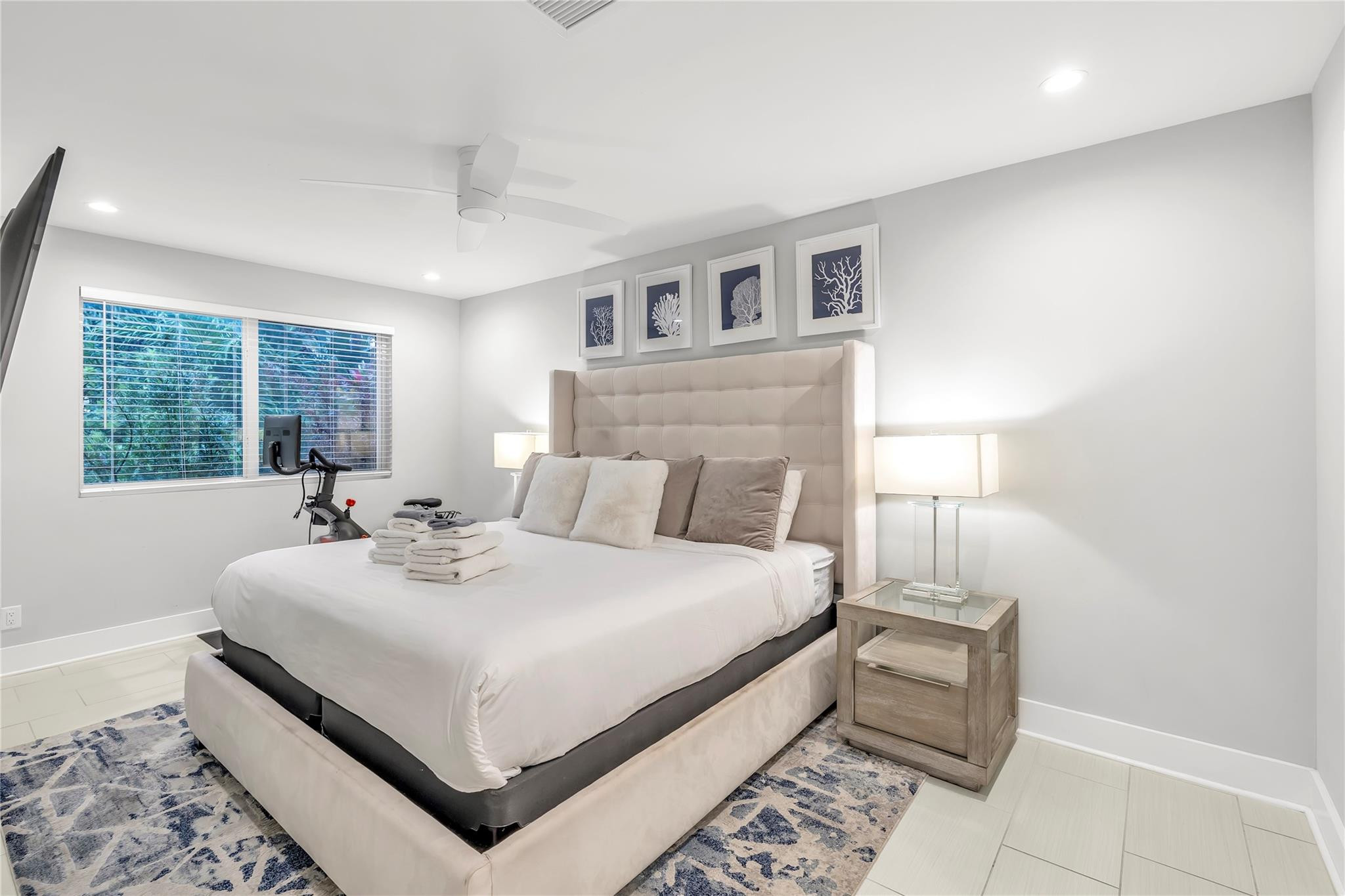 2120 Northeast 34th Court Lighthouse Point, FL 33064 - Photo 19 of 34 a large white bed in a white room