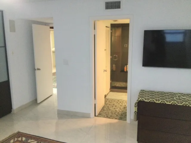a view of a table and chairs in patio