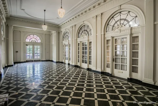 a view of a entryway with a door