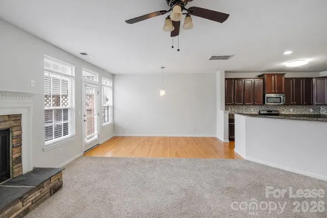 a view of kitchen and window