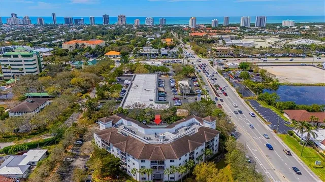 an aerial view of a city