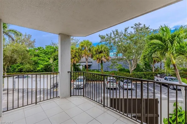a view of a balcony
