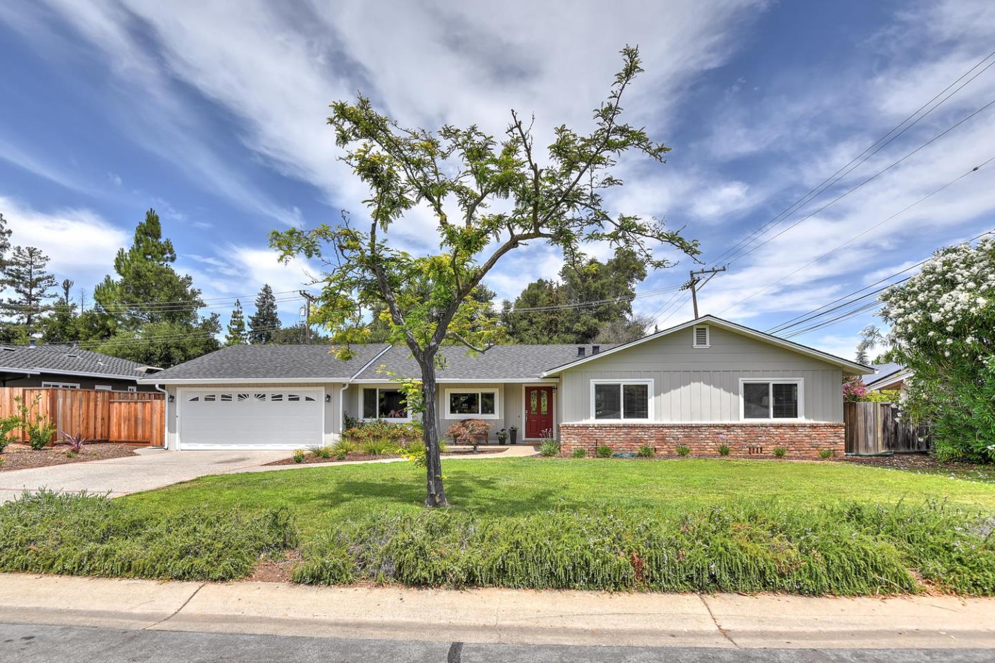 45 Stuart Court Los Altos, CA 94022 - Photo 2 of 10 a view of a house with a yard and a garden