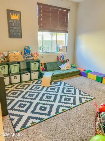 a view of a room with toys