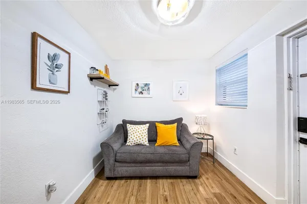 a living room with furniture and a couch