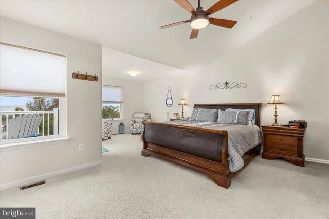 a view of a hallway with a couch