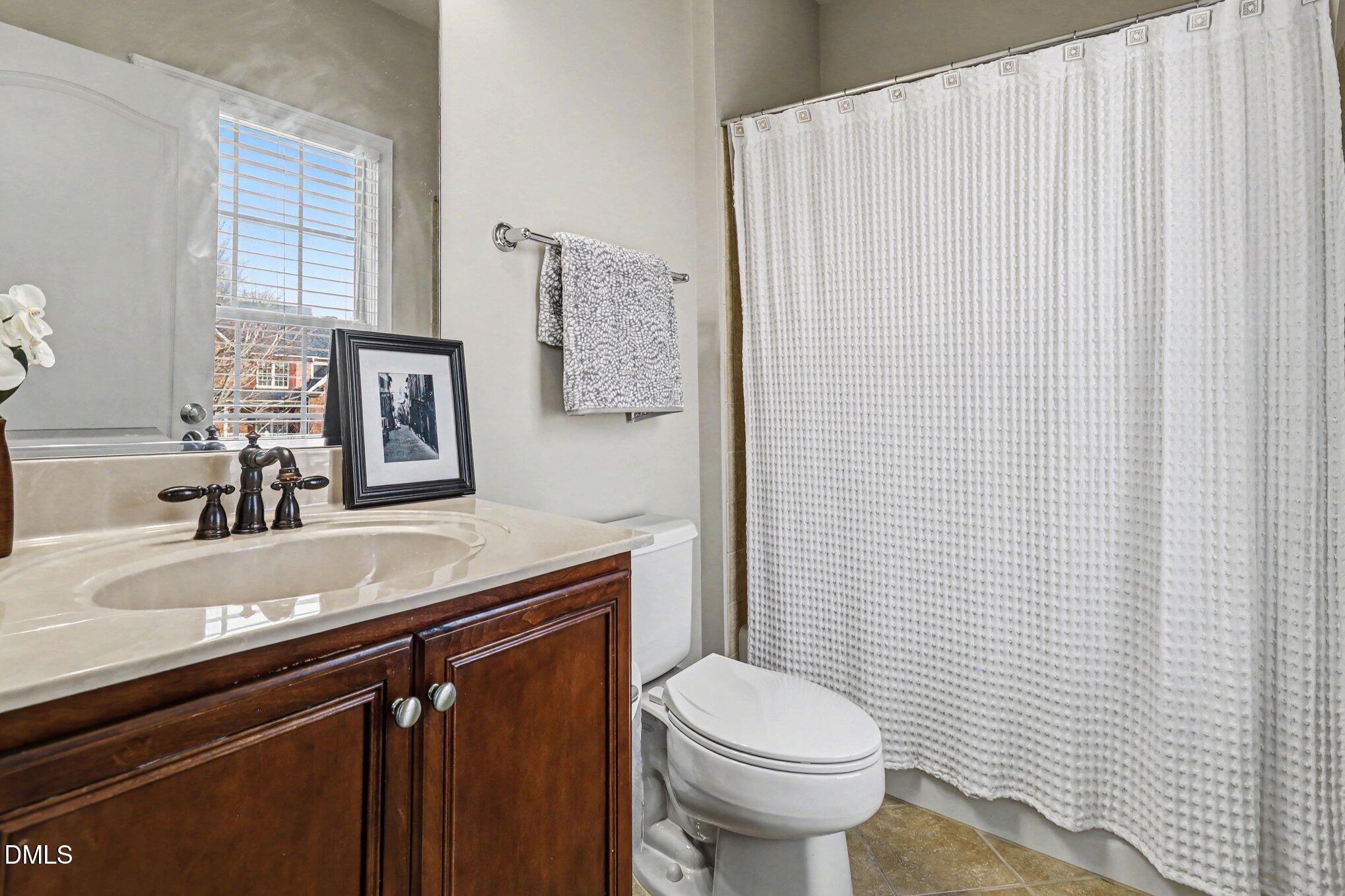 10643 Tarton Fields Circle Raleigh, NC 27617 - Photo 46 of 53 a bathroom with a sink and a toilet