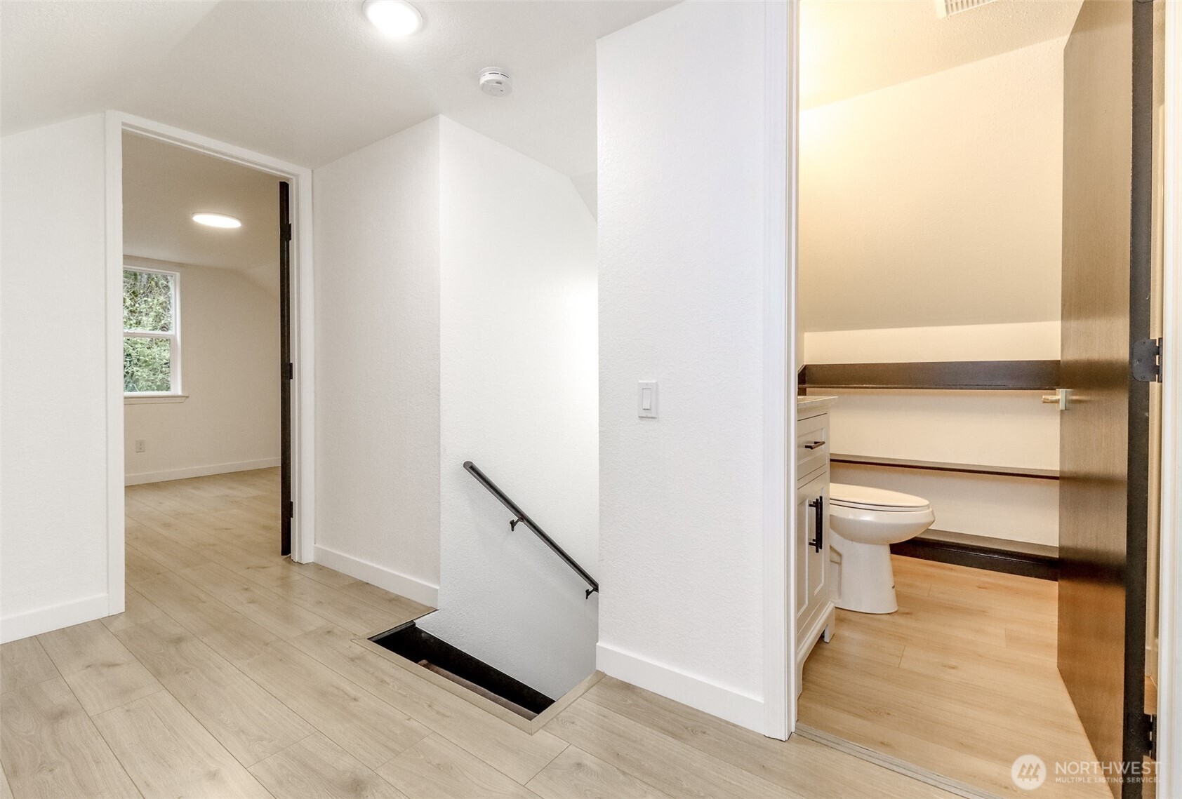2115 Cherry Street Hoquiam, WA 98550 - Photo 20 of 31 a view of a hallway with wooden floor and entryway